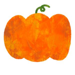 かぼちゃ・ハロウィンのイラスト　絵本風　ⒸAtelier Funipo
